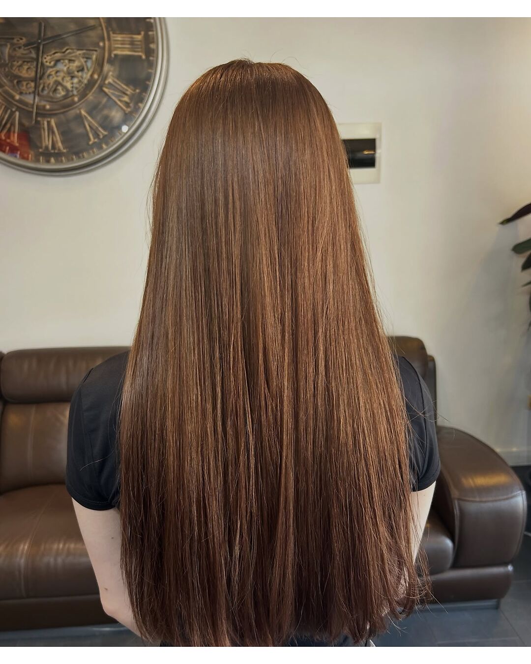 Long caramel-chestnut sleek finish at Akila Oakleigh